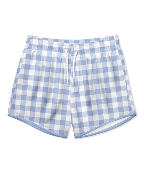 Millie & Maxx Blue Gingham UPF 50+ Swim Shorties - Infant, Toddler & Boys | Zulily
