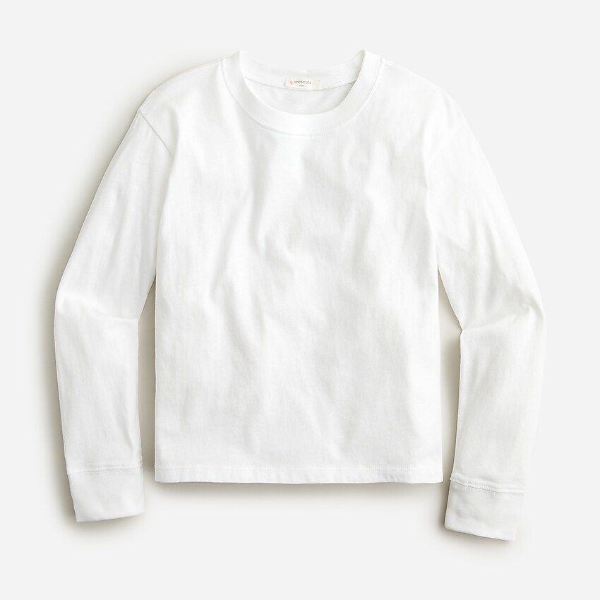 Girls' long-sleeve cropped T-shirt | J.Crew US