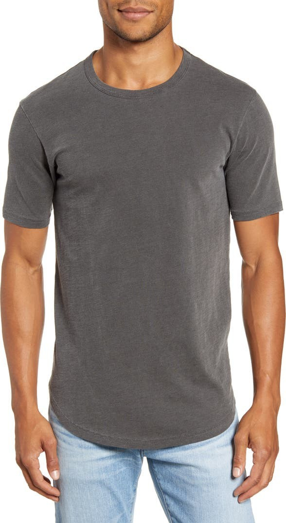 Sun Faded Slub Scallop Crew T-Shirt | Nordstrom