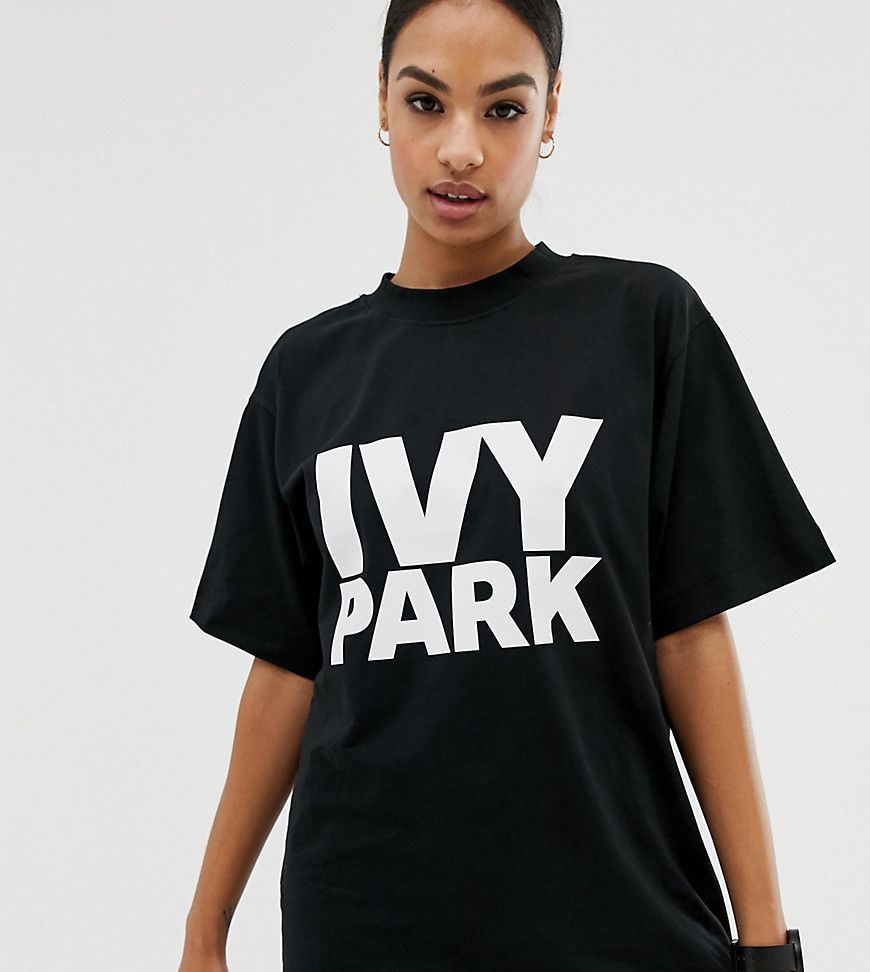 Ivy Park Oversized Logo T-Shirt In Black - Black | ASOS US