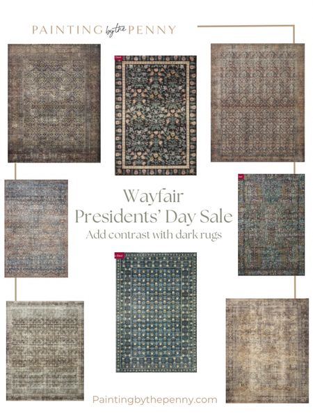 Presidents’ Day Sale! Add contrast to any space with these dark rugs! #wayfair 

#LTKsalealert #LTKhome