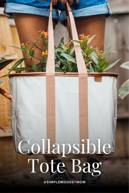love this collapsible shopping tote bag - with more shops and grocery stores going plastic-free or charging for bags, having a nice large and sturdy shopping bag that is collapsible is a lovely practical yet beautiful gift idea

#LTKGiftGuide #LTKHome #LTKFindsUnder50