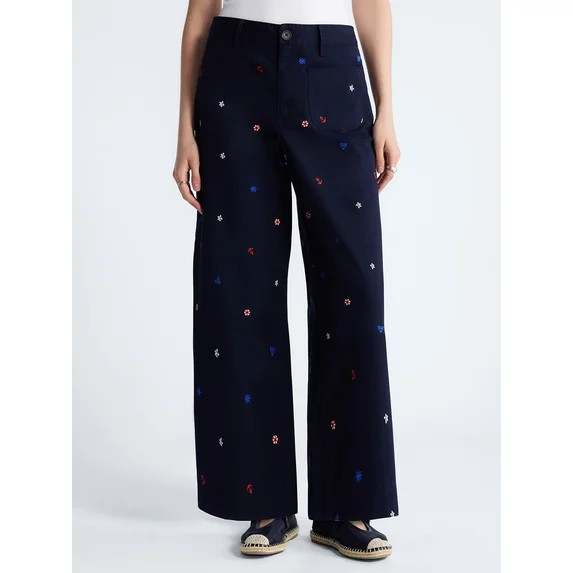 Free Assembly Women's and Women's Plus Cropped Pants with Patch Pockets, 26" Inseam, Sizes XS-4X | Walmart (US)