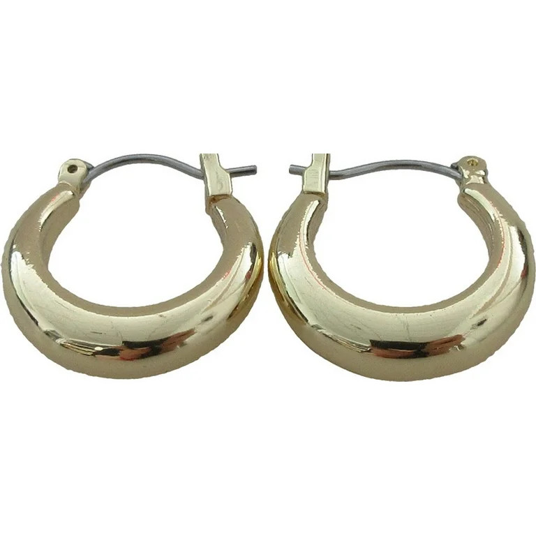 Time and Tru Gold Small Shrimp Hoop Earring for Women | Walmart (US)