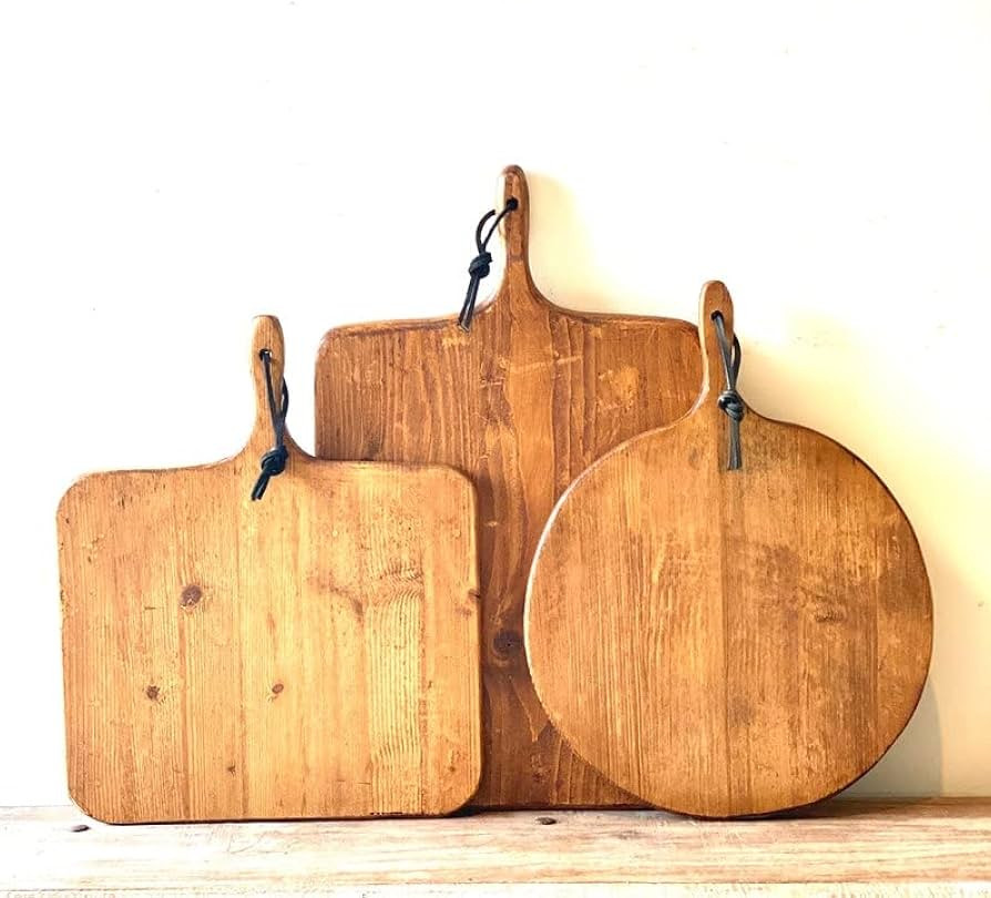 Set of Three Bread Boards, Reclaimed Wood Bread Boards from France, French Charcuterie Board, Che... | Amazon (US)