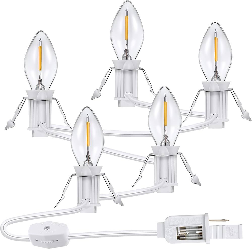 Amazon.com: Meonum Accessory Cord with 5 LED Bulbs, Christmas Village Light Cord with 2 Fuses, LE... | Amazon (US)