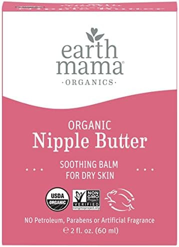 Organic Nipple Butter Breastfeeding Cream by Earth Mama | Lanolin-free, Safe for Nursing & Dry Skin, | Amazon (US)