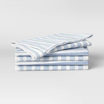 5pk Cotton Assorted Kitchen Towels Blue - Threshold™ : Target | Target