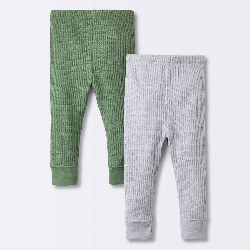 Baby Boys' 2pk Waffle Pull-On Pants - Cloud Island™ Green | Target