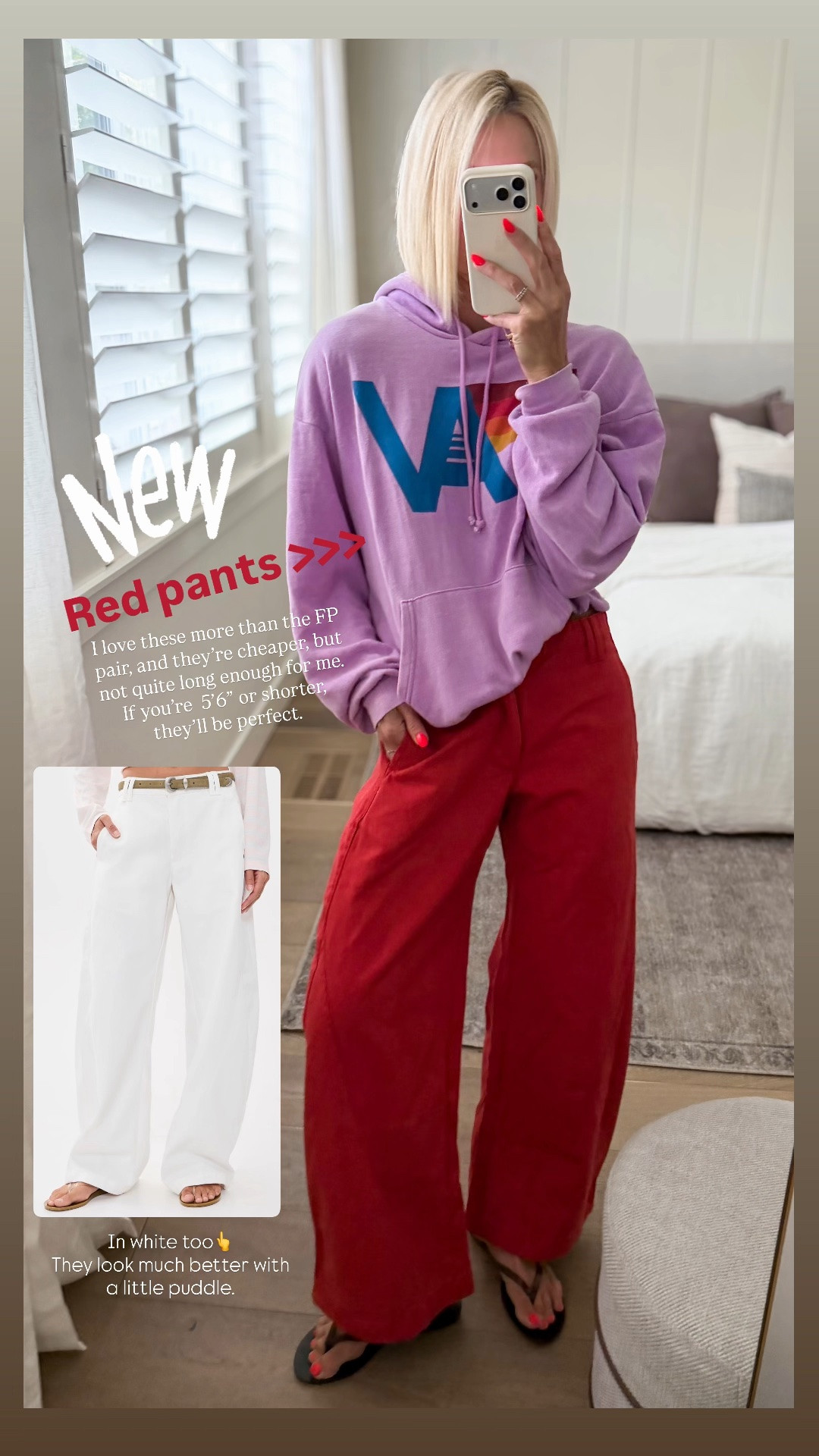 I love these wide leg barrel pants so much, but they’re just not long enough for me (5’8”) I think they look best with a little puddle, or at least touching the floor, so these are perfect if you’re 5’6” or shorter. Fit tts, wearing a medium 
Wearing a medium in AN hoodie. Unisex sizing so it fits big

#LTKmomlife #LTKgrwm #LTKOver40