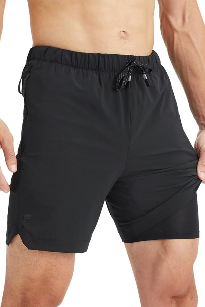 Fabletics Men's The One Short (Lined), Training, Swimming, Lightweight, Quick-Dry, Zip Pocket, St... | Amazon (US)