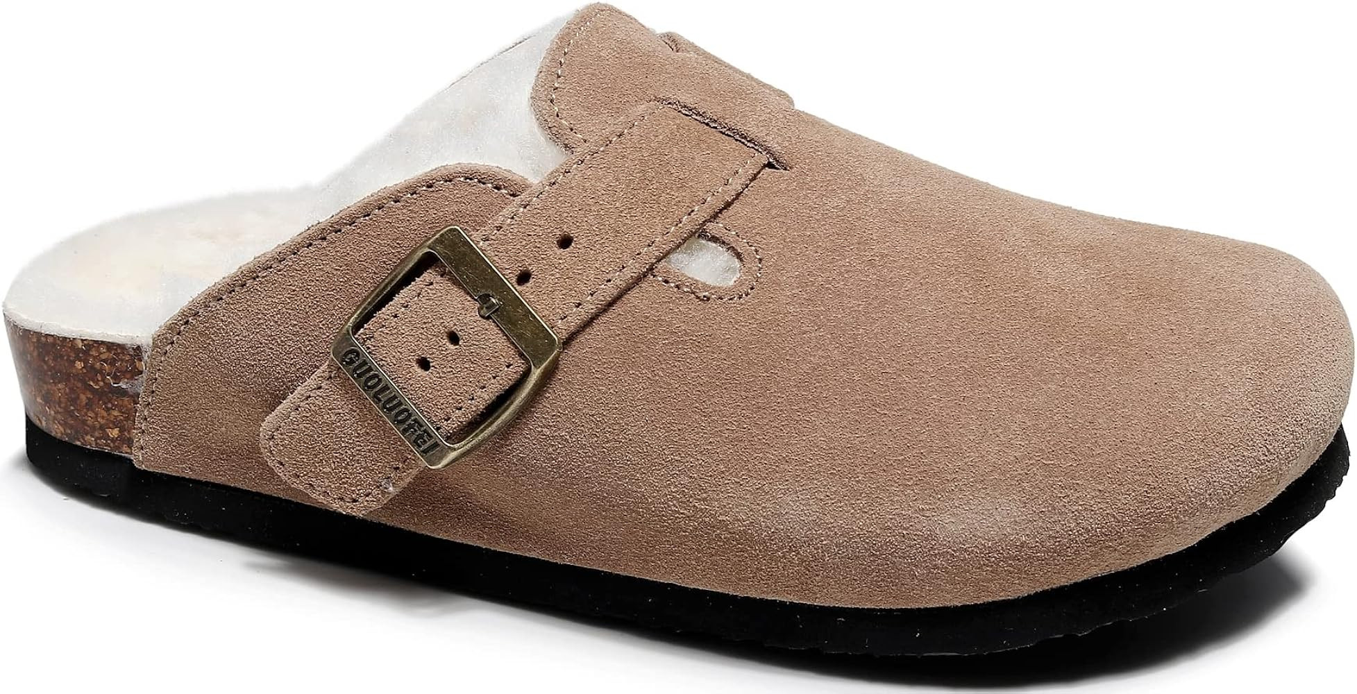 guoluofei Suede Clogs For Women,Womens Clogs&Mules Indoor Outdoor Fuzzy House Slipers With Arch S... | Amazon (US)