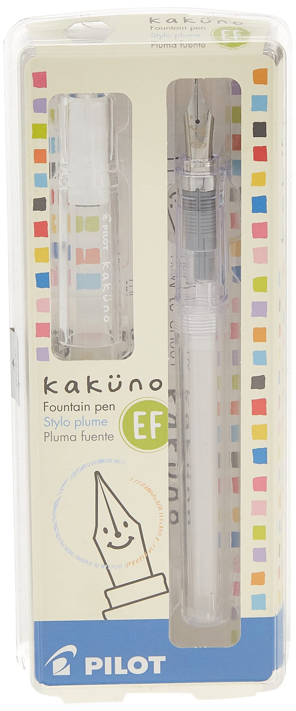 PILOT Kakuno Fountain Pen, Clear Barrel, Extra Fine Nib (10816) | Amazon (US)