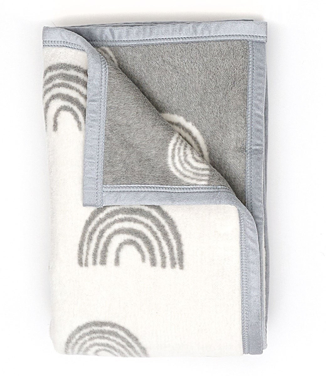 Grey Rainbows Midi Blanket by Danielle Moss | ChappyWrap