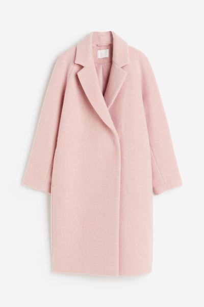 Double-breasted Coat - Light pink - Ladies | H&M US | H&M (US + CA)