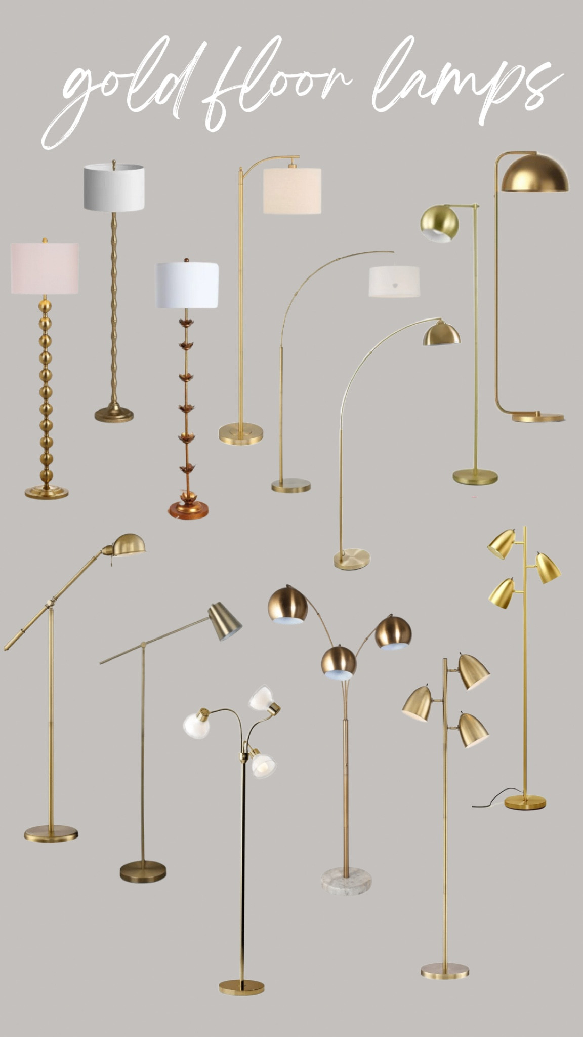 Gold floor lamp! Shopping for the nursery and trying to decide on a gold lamp. Linking them all here :)

Nursery decor / nursery inspo / nursery lighting / nursery lamp / nursery furniture / gold lamp / gold floor lamp / home decor / floor lamp / brass lamp / brass floor lamp 

#LTKbaby #LTKhome