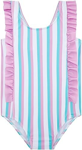 RAISEVERN Baby Girls Swimsuit Ruffles Bathing Suits Cute Beach Sport Swimming Backless Summer One... | Amazon (US)