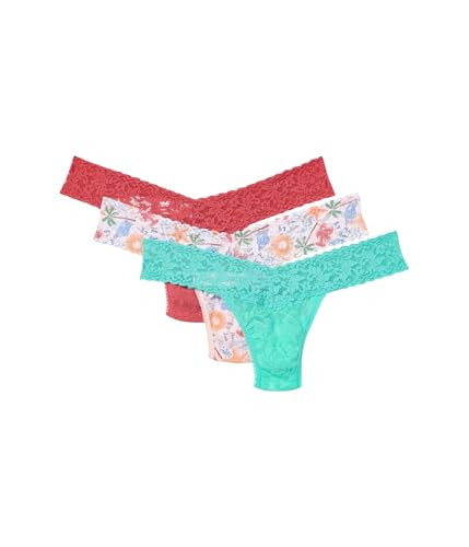 hanky panky, Womens, Signature Lace Low Rise Thong 3-Pack, Naples/By The Sea/Sea You Later, One Size | Amazon (US)