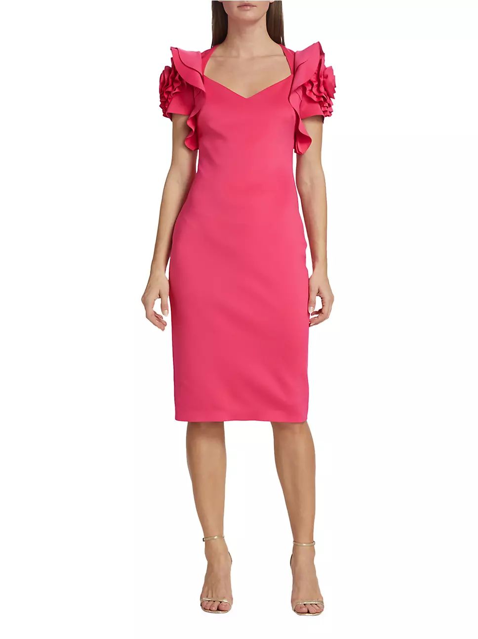 Rosette Ruffled Cocktail Dress | Saks Fifth Avenue