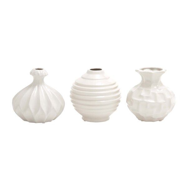 White Ceramic Vase (Pack of 3) | Bed Bath & Beyond