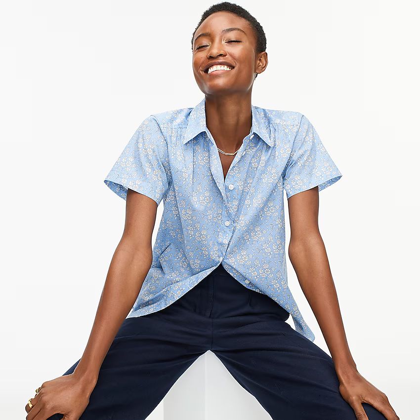 Classic-fit short-sleeve shirt in Liberty® Capel floral | J.Crew US