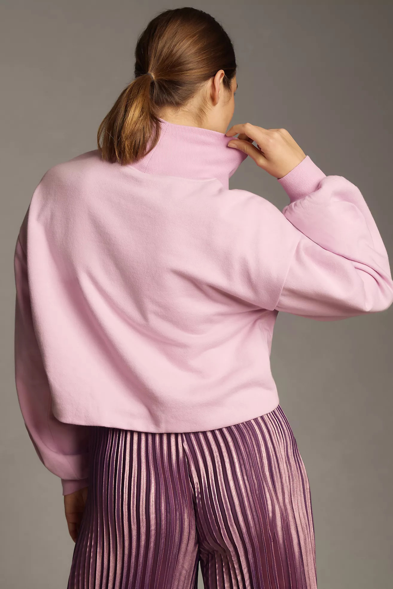 Pilcro Funnel-Neck Bubble-Hem Pullover | Anthropologie (US)