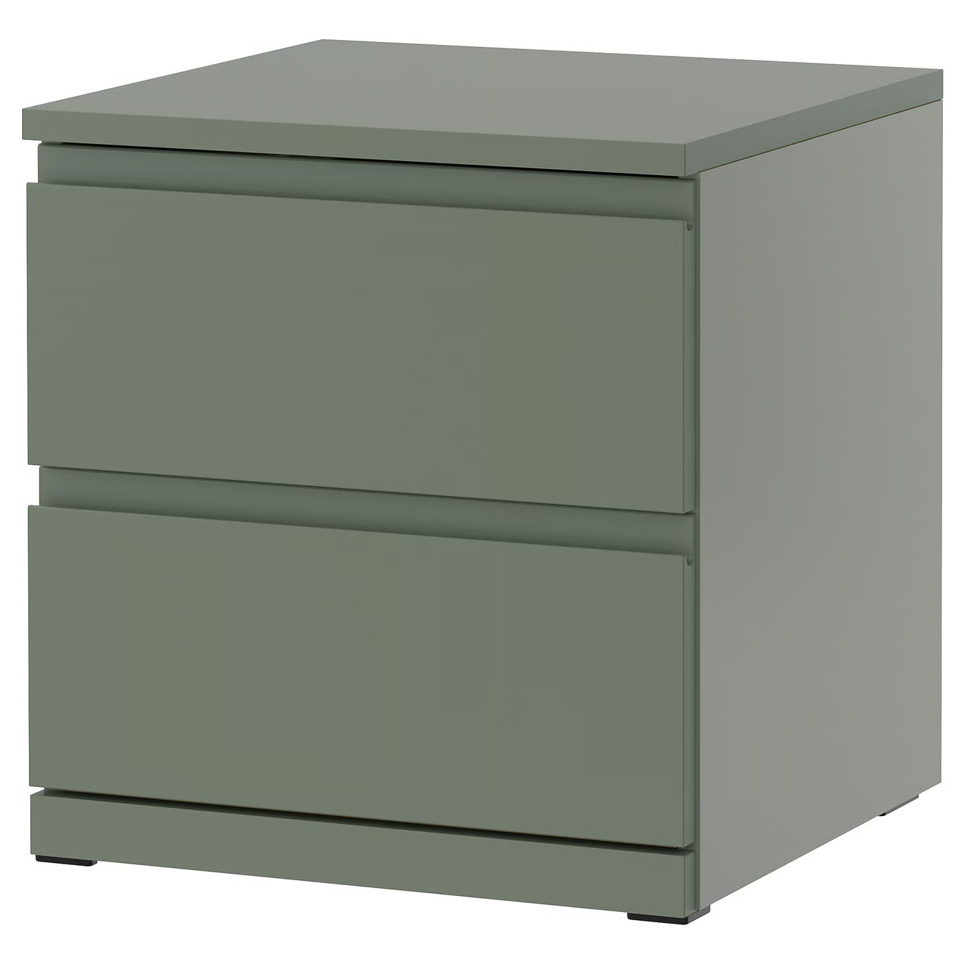 STORKLINTA Nightstand, gray/green/with 2 drawers, 19 5/8x18 7/8x20 7/8 " | IKEA US