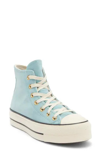Converse Chuck Taylor® All Star® Lift High Top Sneaker in Vernal Pool/Natural Ivory at Nordstrom Rack, Size 8.5 | Nordstrom Rack