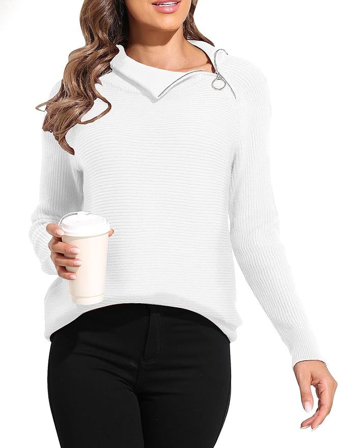 Fall Winter Turtleneck Sweater Oversized Tops for Women Long Batwing Sleeve 2021 Trending HI-LO K... | Amazon (US)