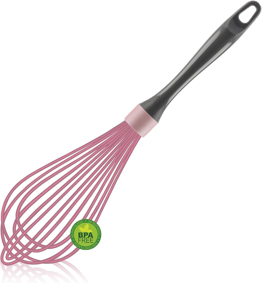 OYV Pink whisk, Dishwasher Safe Wisk, Professional Whisks For Cooking Non-Scratch, Stainless Stee... | Amazon (US)