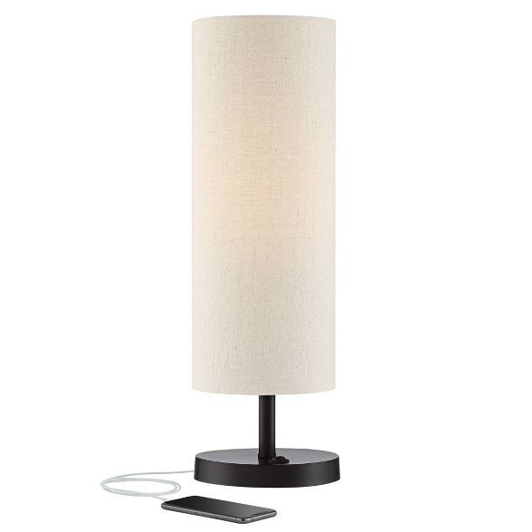 360 Lighting Modern Accent Table Lamp with Hotel Style USB and AC Power Outlet in Base 20" High D... | Target