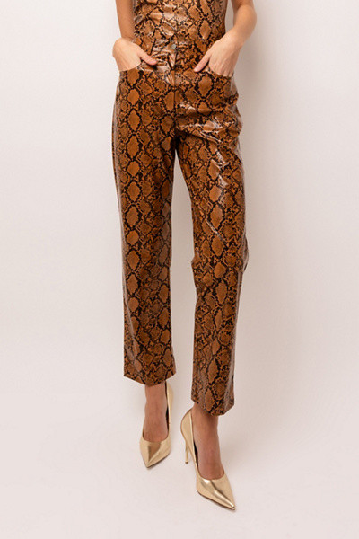 AMY LYNN Faux Leather Snakeskin Pant | Urban Outfitters (US and RoW)