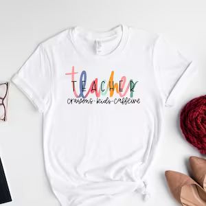 Teacher Shirt, Crayons Kids Caffeine Shirt, Teacher Mode Shirt, Teacher Life, Teacher Appreciation,  | Etsy (US)