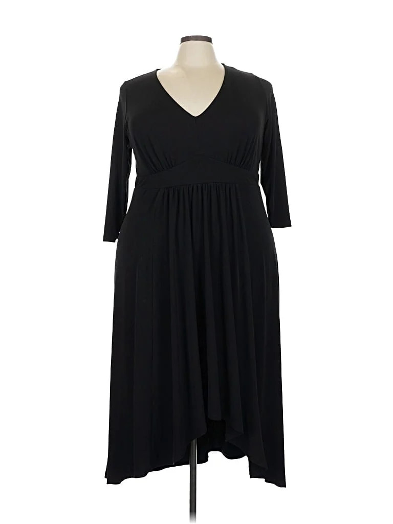 Torrid Solid Black Casual Dress Size 3X Plus (3) - 51% off | ThredUp (US)