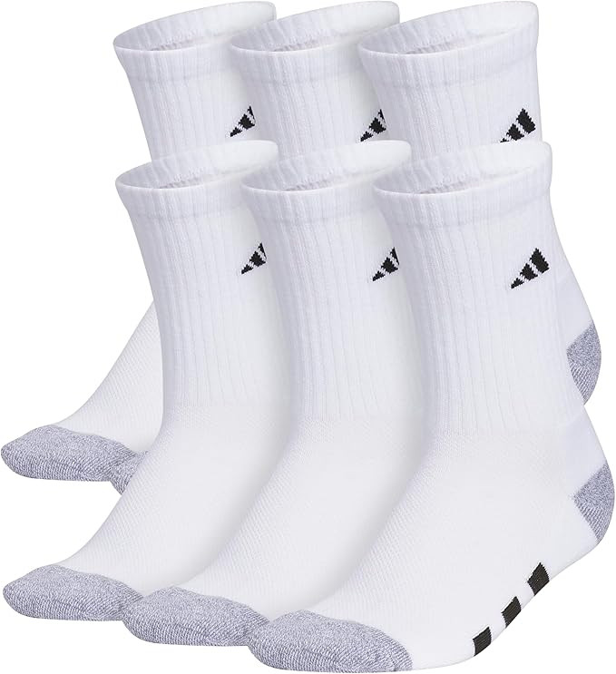adidas Kids Athletic Cushioned 6-Pack Crew (Little Kid/Big Kid/Adult) | Amazon (US)