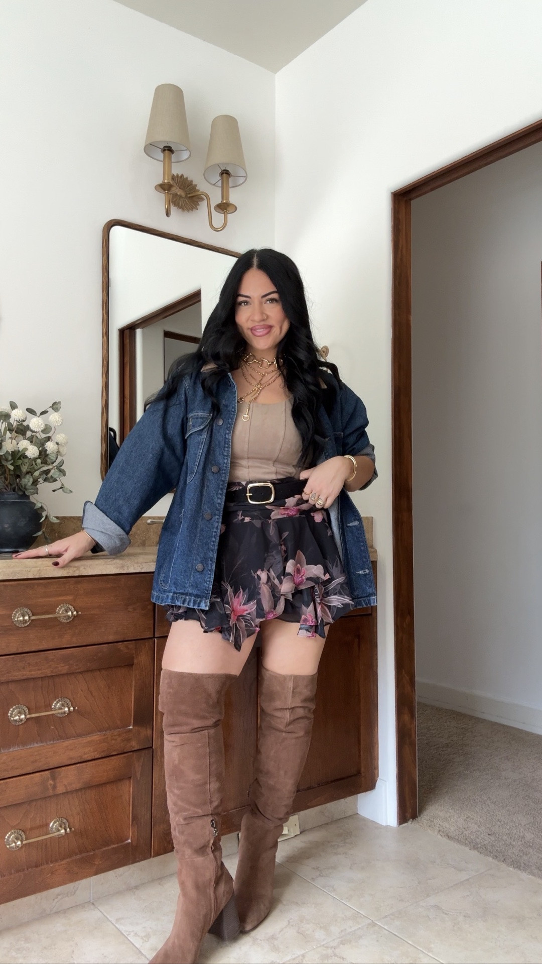 i cannnnnot believe the deals i got from my trip to @nordstromrack yesterday!! the skirt was originally $159 and i got it for $19.99 (im wearing a size 8) the top was originally $44.99 and i got it for $6.89 (wearing a size small)  the jacket is originally $169.50 and i got it for $59.97 (wearing an xl), belt was originally $42 is now 19.97 (size large) boots originally $199.96 and i got them for  $69.97 🙌🏼

#ad

#LTKootd #LTKSaleAlert #LTKMidsize
