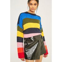 BDG Rainbow Colour-Blocked Jumper, assorted | Urban Outfitters UK