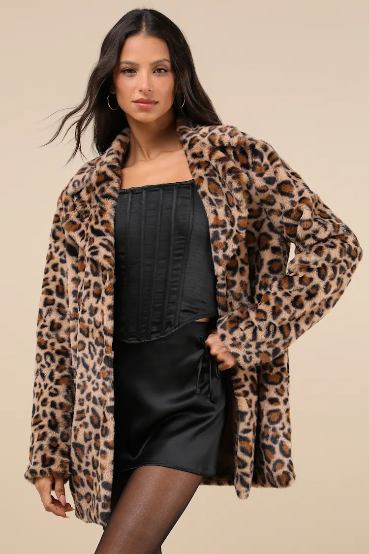 Cozy Legend Tan Leopard Print Faux Fur Coat | Lulus
