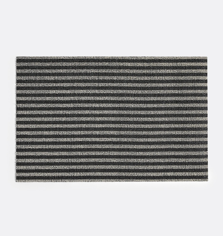 18" x 28" Neutral Chilewich Breton Stripe Mat
 | Rejuvenation | Rejuvenation