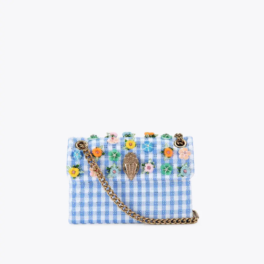 MINI KENSINGTON FLOWER Blue Pale Combination Fabric Other Kensington by Kurt Geiger London | Kurt Geiger US