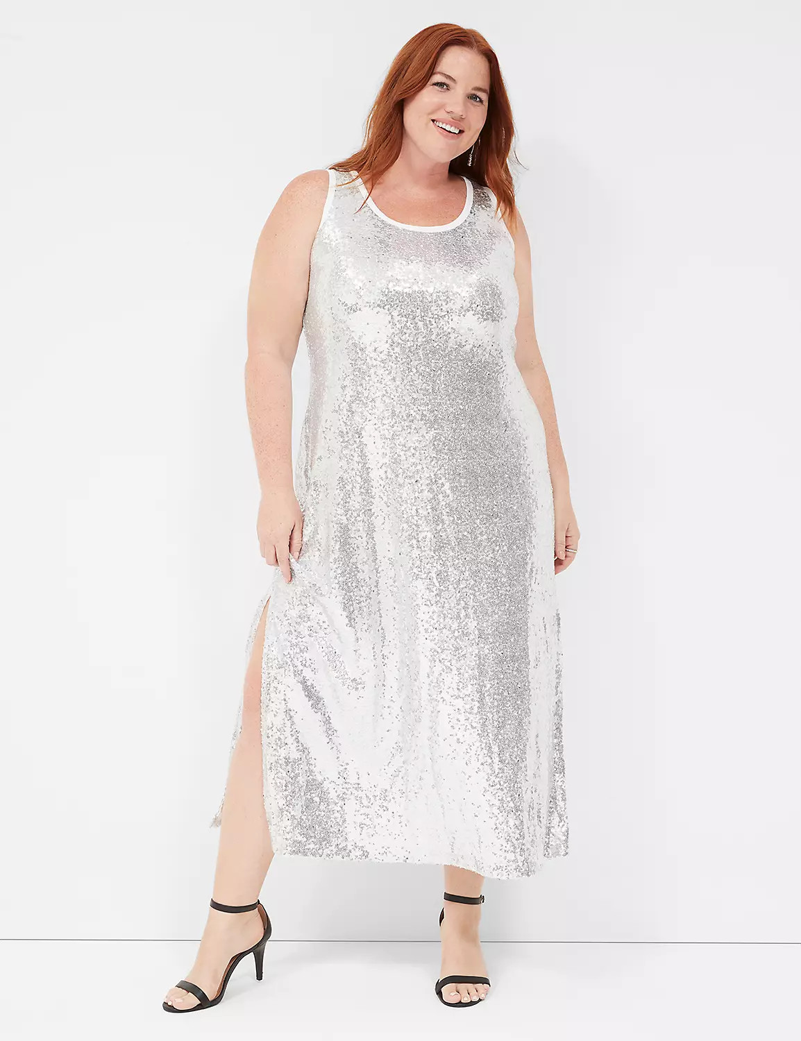 Sequin Scoop-Neck Slip Dress | LaneBryant | Lane Bryant (US)