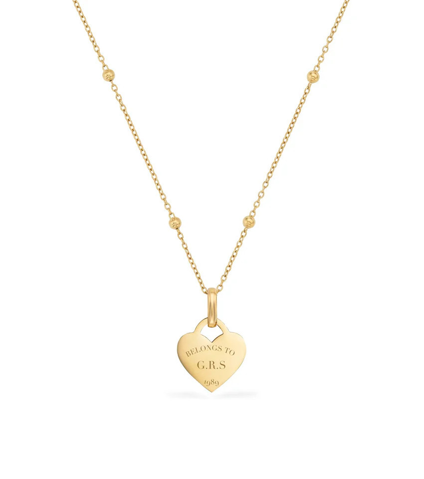 Mini Heart Token Necklace (Gold) | Abbott Lyon
