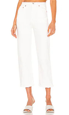 LEVI'S Ribcage Straight Ankle in Cloud Over from Revolve.com | Revolve Clothing (Global)