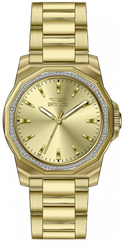 Invicta Speedway Quartz Crystal Gold Dial Ladies Watch 49113 | Jomashop.com & JomaDeals.com