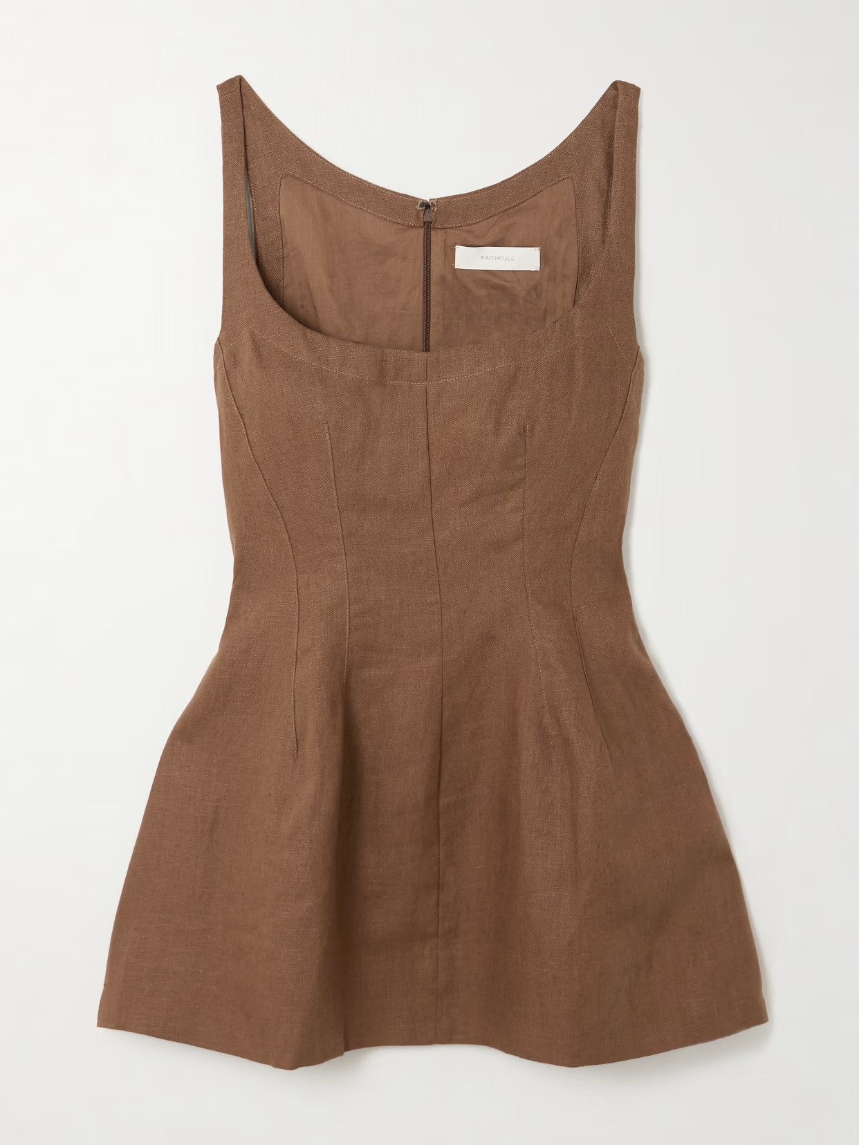 Faithfull - Syna Linen Top - Dark brown | NET-A-PORTER (UK & EU)