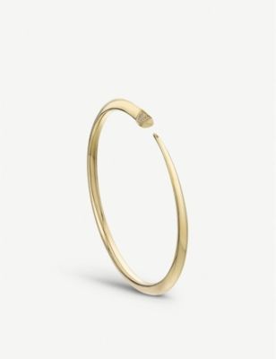 Tusk Sabre yellow gold-plated vermeil silver and diamond bangle | Selfridges