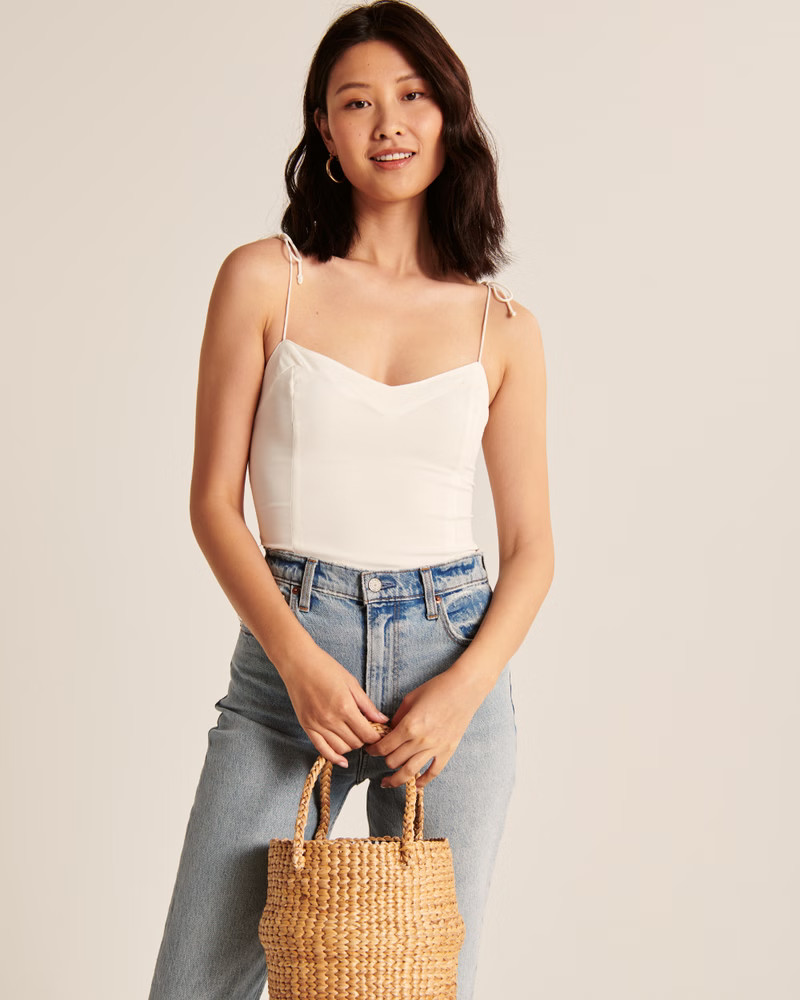Tie-Strap V-Neck Cami | Abercrombie & Fitch (UK)
