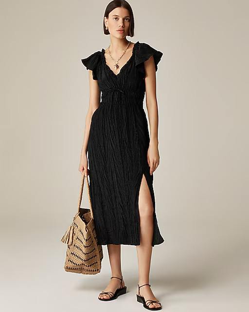 Palermo dress in viscose-blend crinkle | J. Crew US