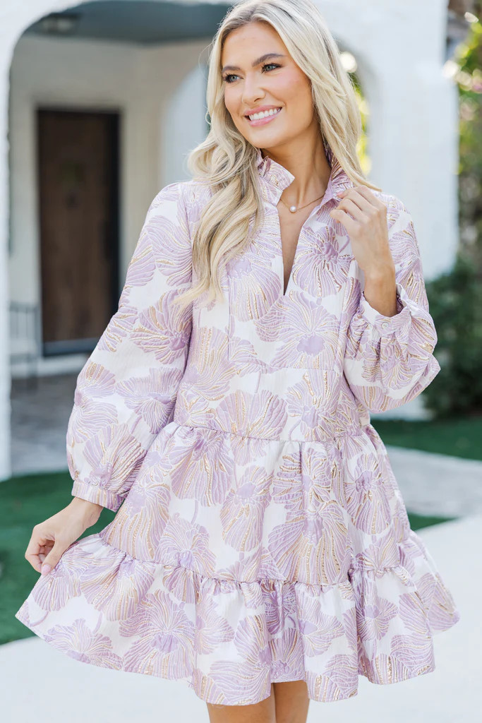 Always On My Mind Mauve Floral Babydoll Dress | The Mint Julep Boutique