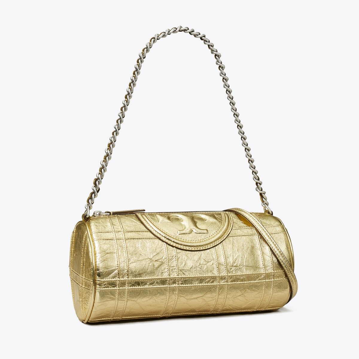 FLEMING METALLIC SOFT BARREL BAG | Tory Burch (US)